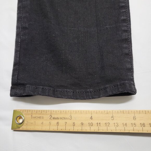 Express Mens Jeans 30 X 32 Slim Straight Stretch Denim Pants Black - Picture 15 of 15